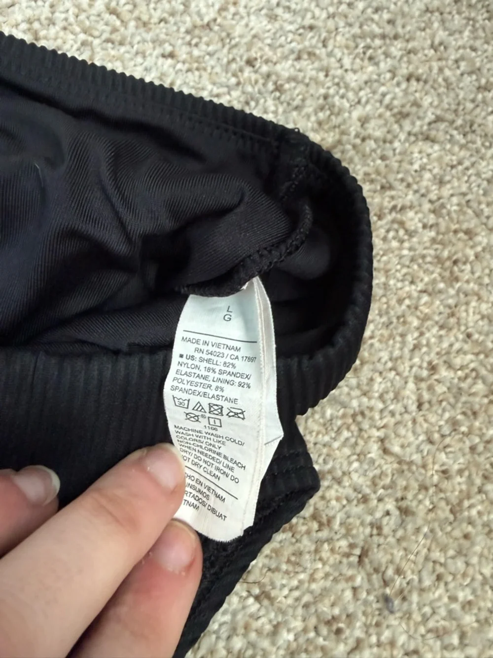 Black High-Waist Bandeau Bikini size large - Picture 3 of 3